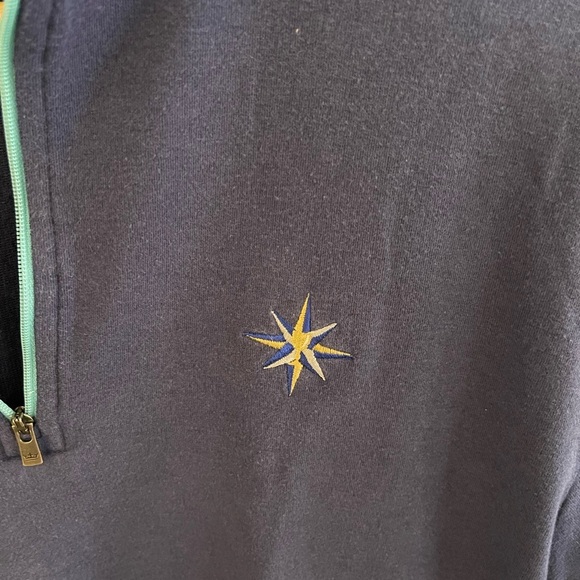 Men’s Peter Millar blue 1/4 lightweight pullover sweatshirt jacket Medium - Picture 4 of 5